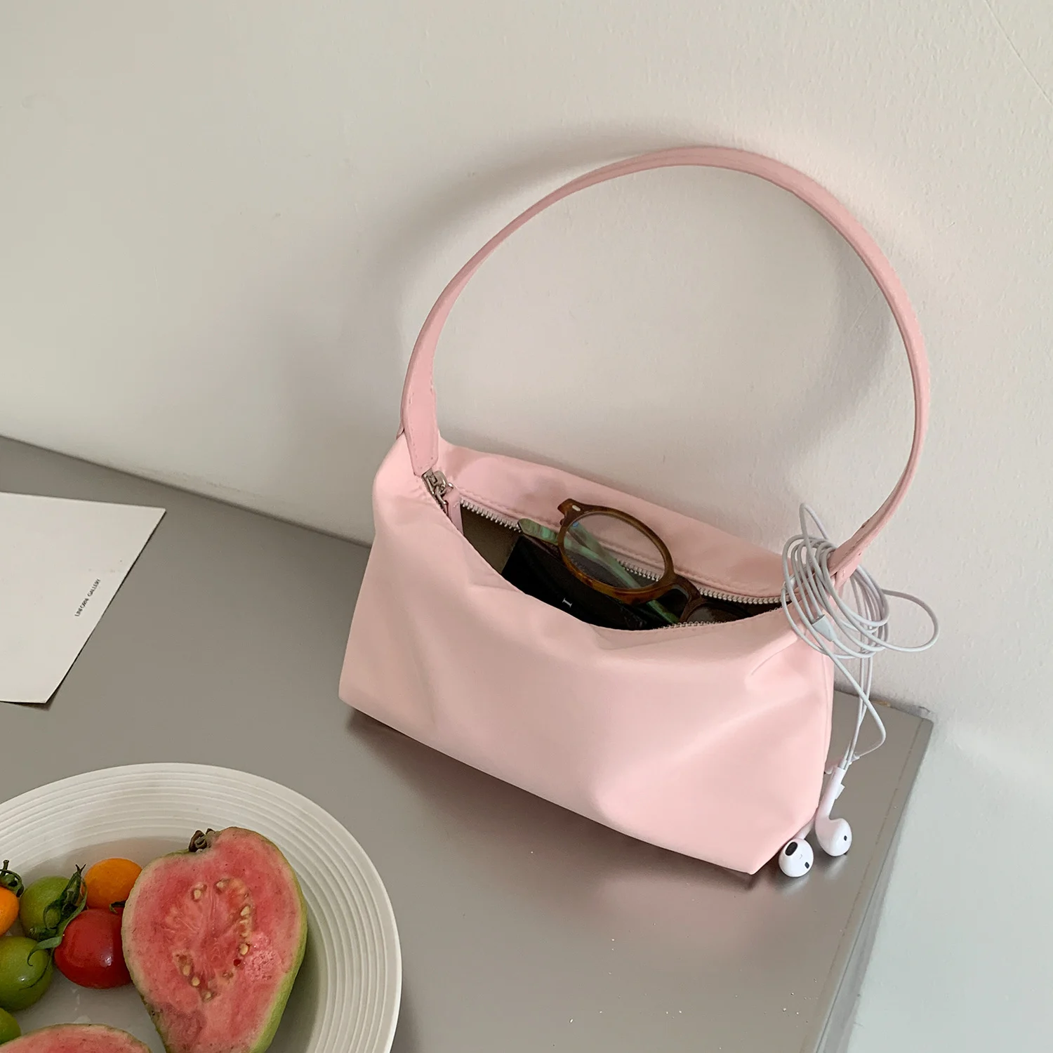 Nylon Fabric Minimalist Instagram-style Small Square Shoulder Bag — image 4