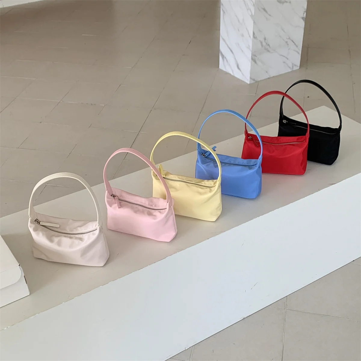 Nylon Fabric Minimalist Instagram-style Small Square Shoulder Bag — image 7
