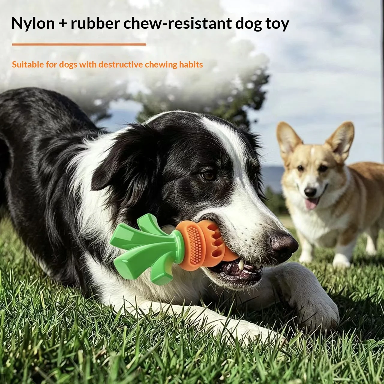 Nylon-rubber Carrot Dog Toydurable Bite-resistant And Leak-proof — image 4