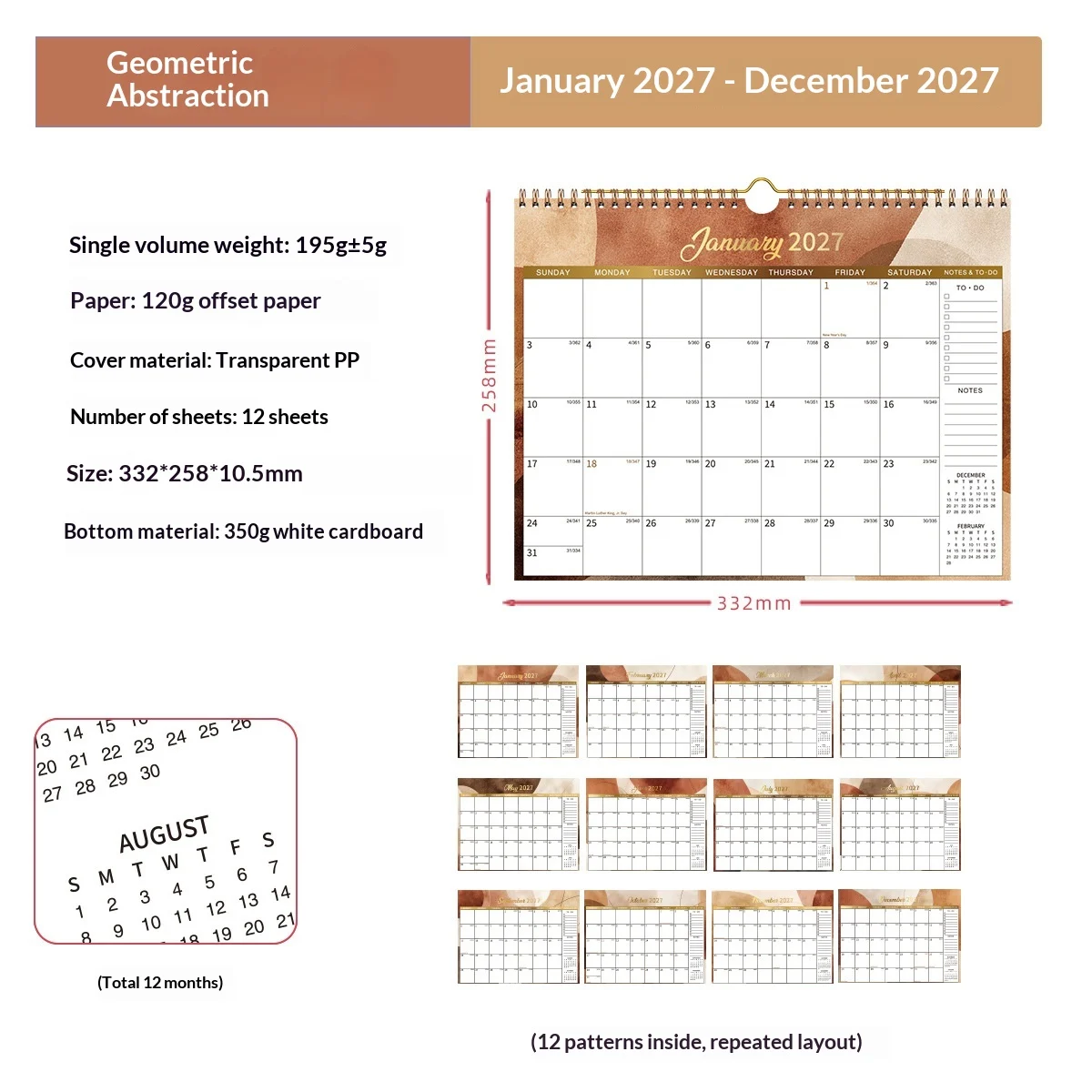 Office Wall Decoration Plan Self-discipline Check-off Monthly Calendar — image 10
