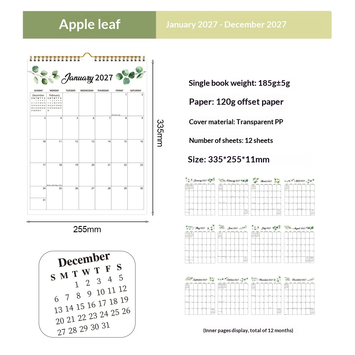 Office Wall Decoration Plan Self-discipline Check-off Monthly Calendar — image 7