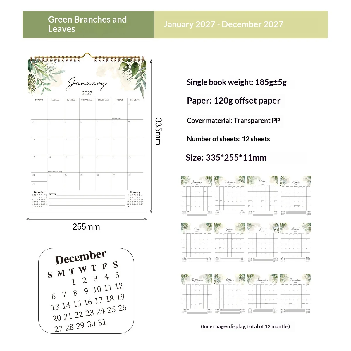 Office Wall Decoration Plan Self-discipline Check-off Monthly Calendar — image 11