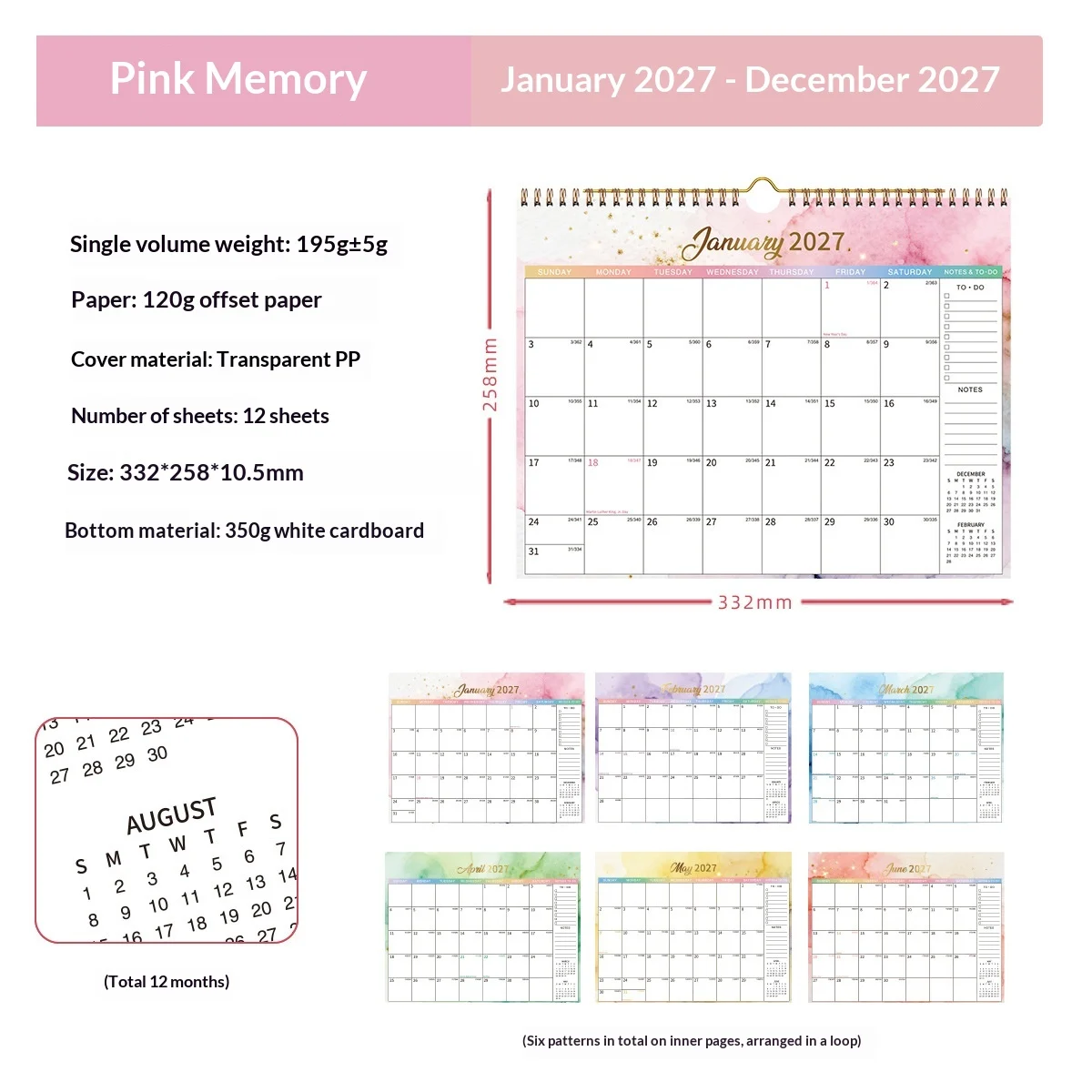 Office Wall Decoration Plan Self-discipline Check-off Monthly Calendar — image 9