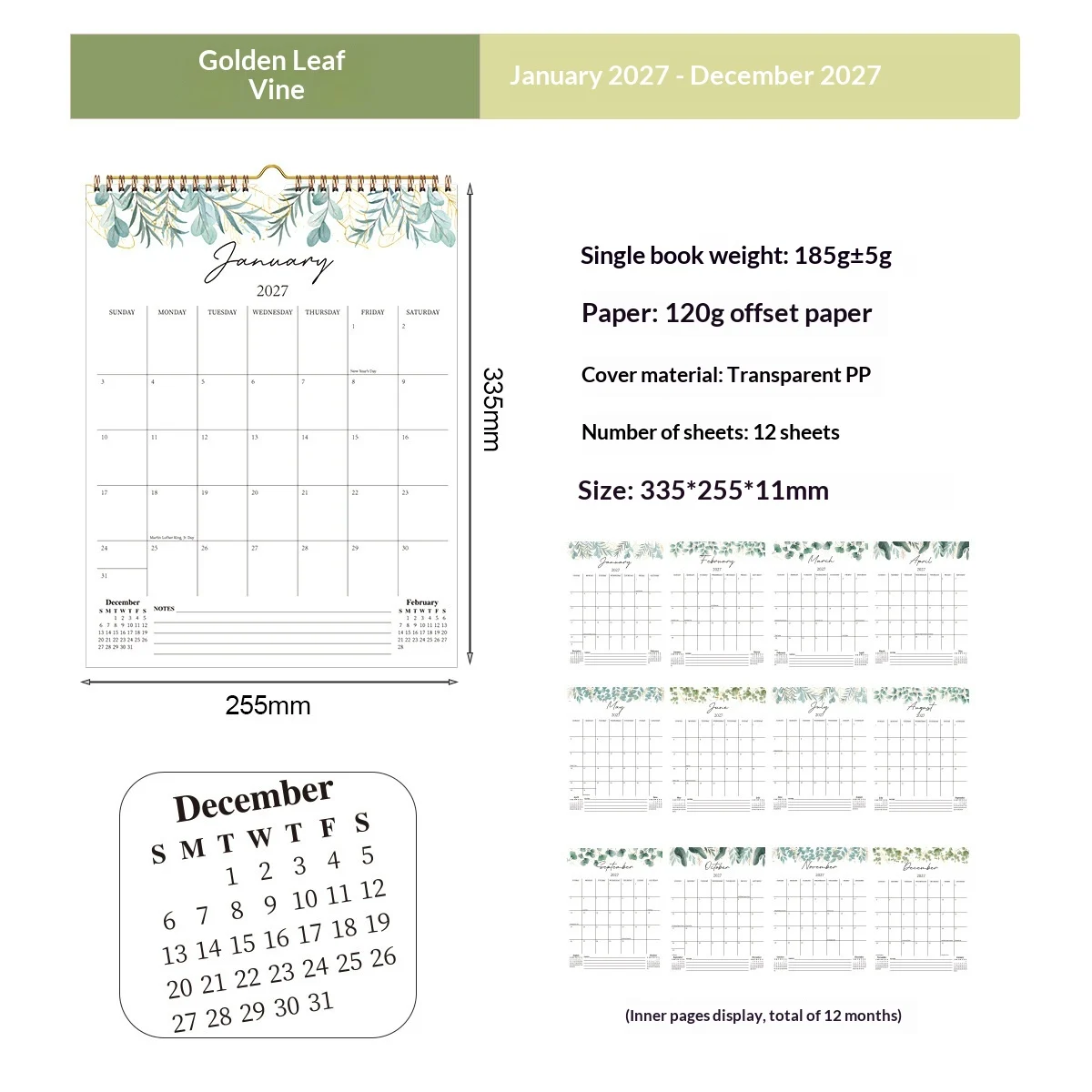Office Wall Decoration Plan Self-discipline Check-off Monthly Calendar — image 4