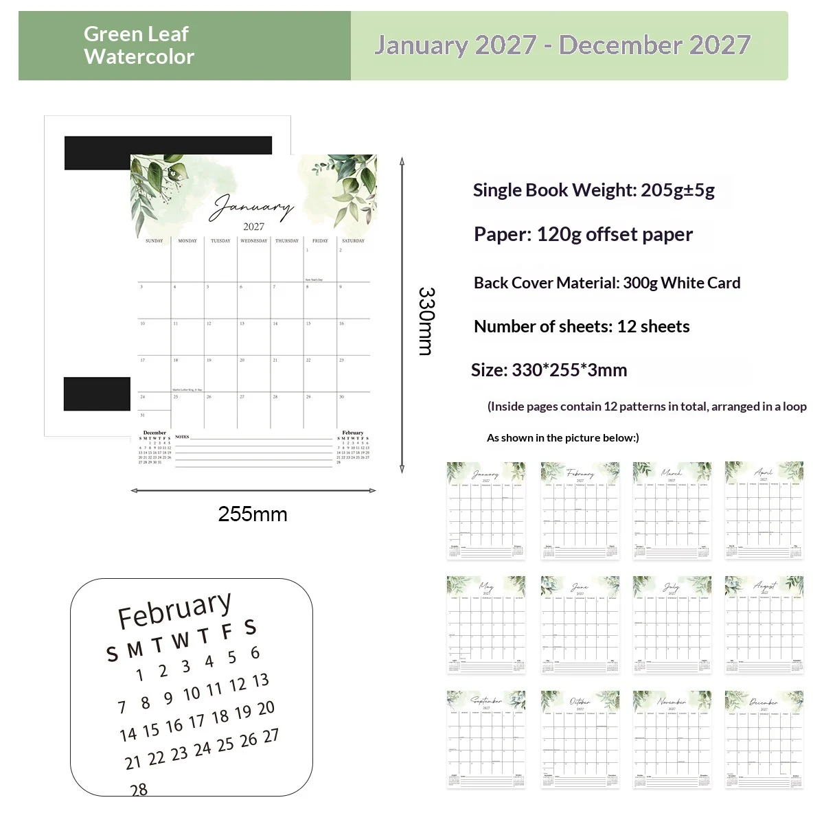 Office Wall Decoration Plan Self-discipline Check-off Monthly Calendar — image 13