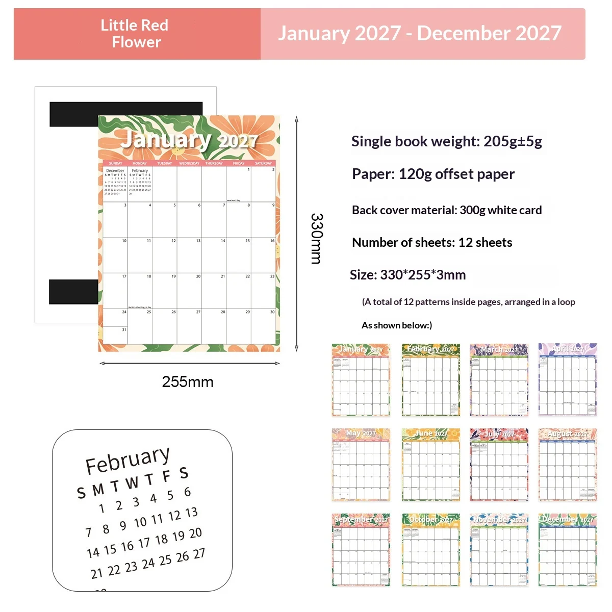 Office Wall Decoration Plan Self-discipline Check-off Monthly Calendar — image 12
