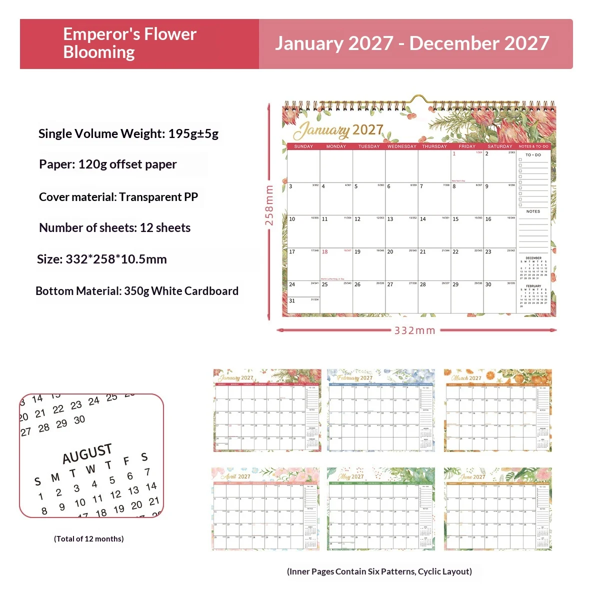 Office Wall Decoration Plan Self-discipline Check-off Monthly Calendar — image 5