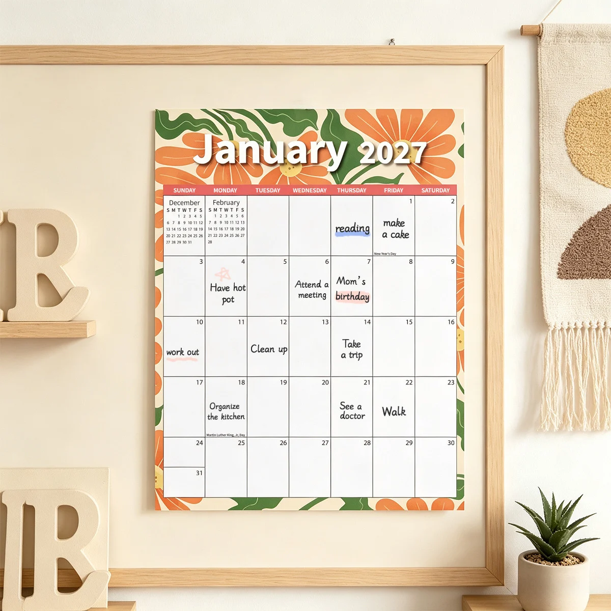 Office Wall Decoration Plan Self-discipline Check-off Monthly Calendar — image 3