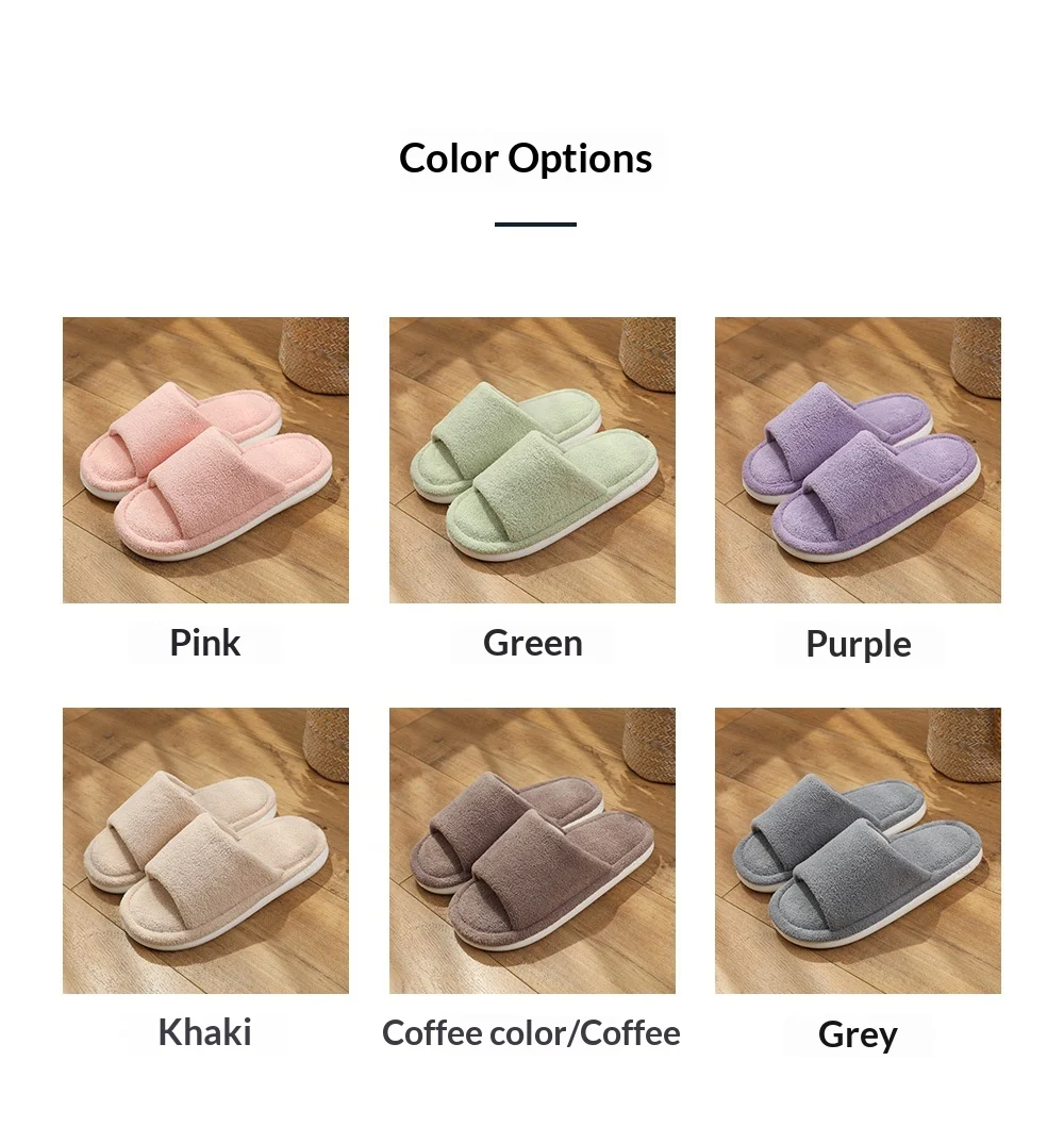 Open-toe Cotton Slippers For Women Breathable Indoor Use In Spring And Autumn — image 5