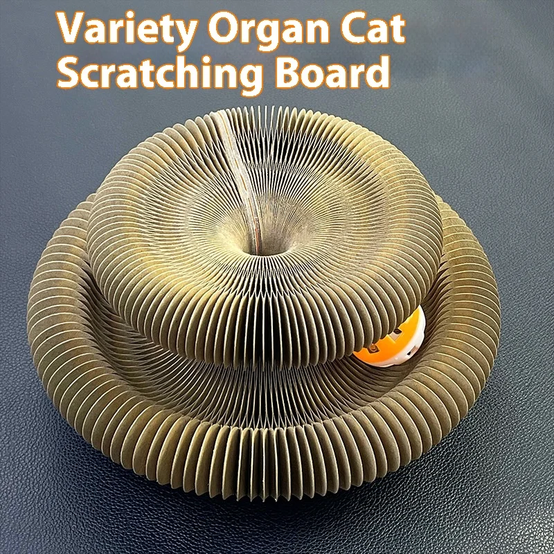 Organ Cat Scratch Board With Ball Magnetic Suction Foldable Changeable — image 2