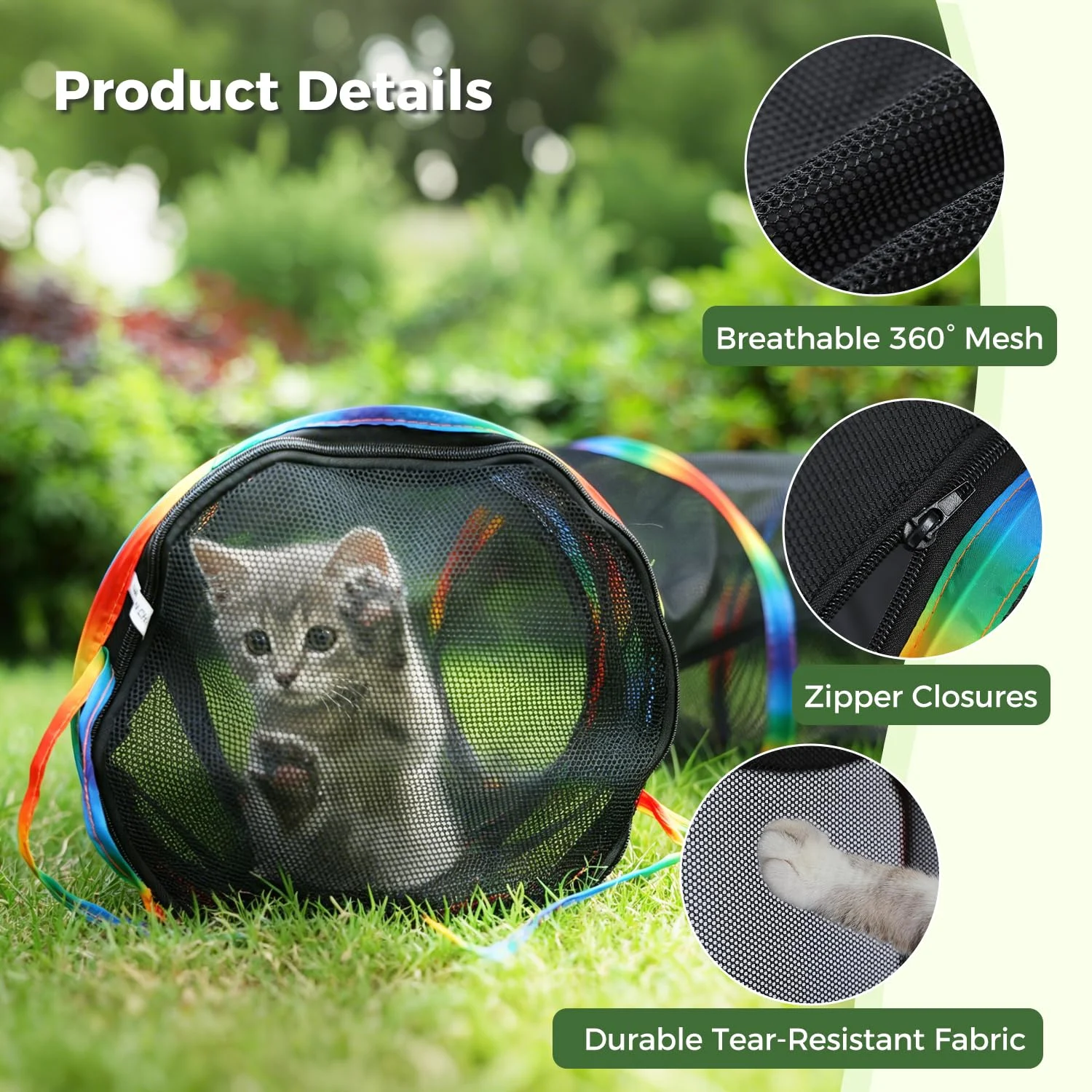 Outdoor Cat Tunnel Portable Catio 2 In 1 Tent & Play Large Collapsible Enclosure With… — image 6
