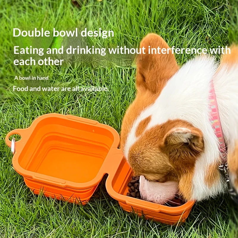Outdoor Portable Dual Dog Feeding Bowls — image 7