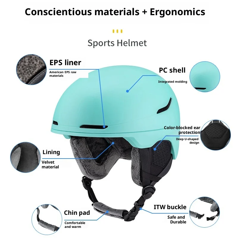 Outdoor Sports One-piece Design With Goggles And Helmet — image 6