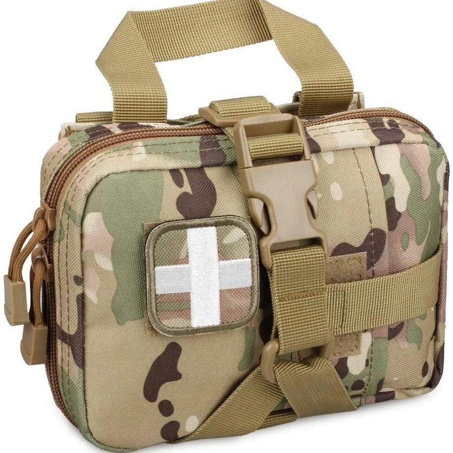 Outdoor Tactical Medical Kit Travel Roadside First-aid Storage Nylon Waist Bag — image 3