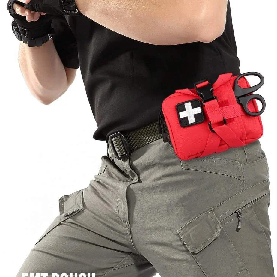 Outdoor Tactical Medical Kit Travel Roadside First-aid Storage Nylon Waist Bag — image 2