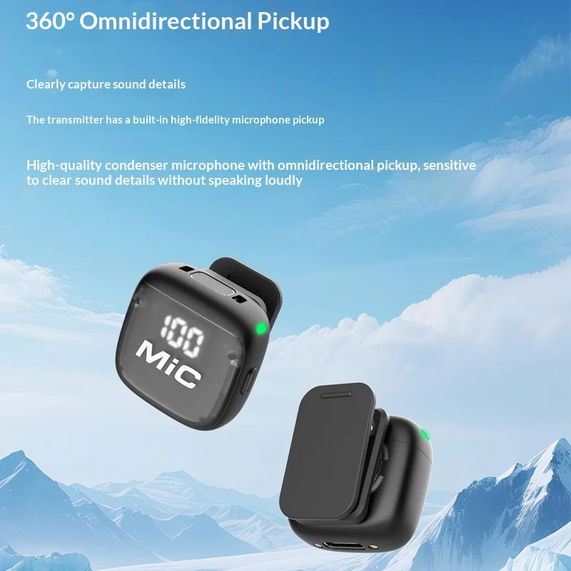 Outdoor Video Live-streaming Wireless Lavalier Microphone — image 2