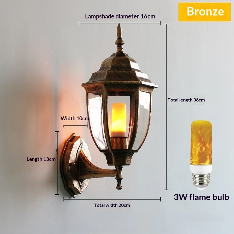Outdoor Wall Lamp Corridor Balcony Vintage Villa Waterproof — image 3