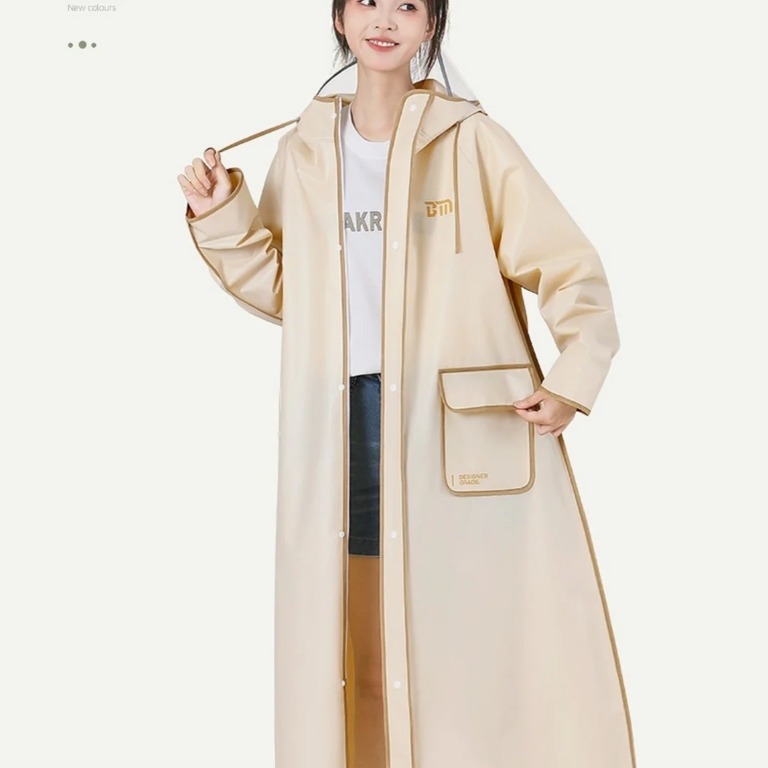 Outer Wear Long Full Body Rainproof Electric Car Human Separation Raincoat For Women — image 5
