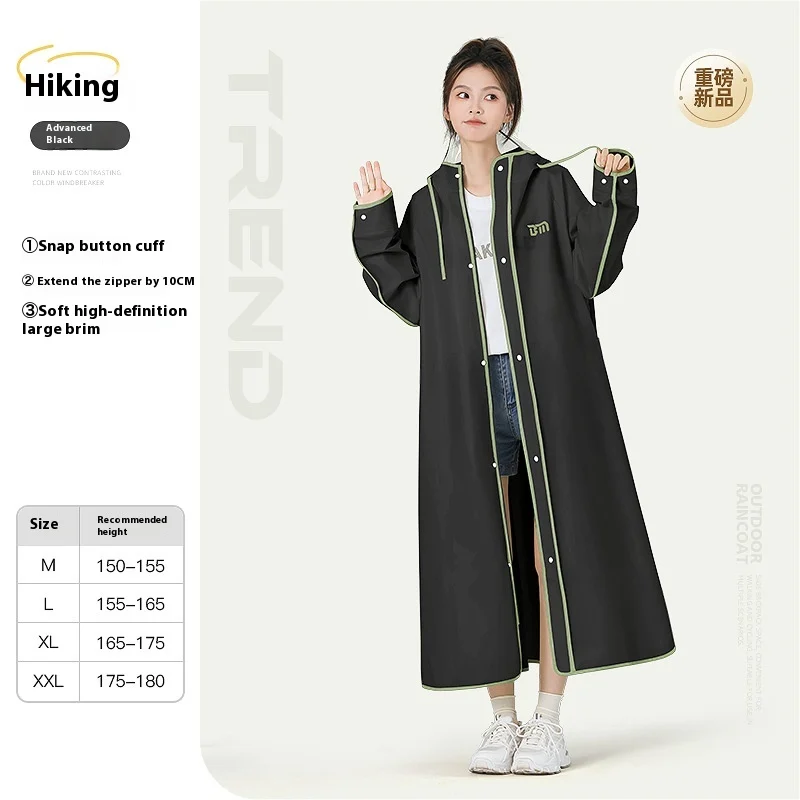 Outer Wear Long Full Body Rainproof Electric Car Human Separation Raincoat For Women — image 4