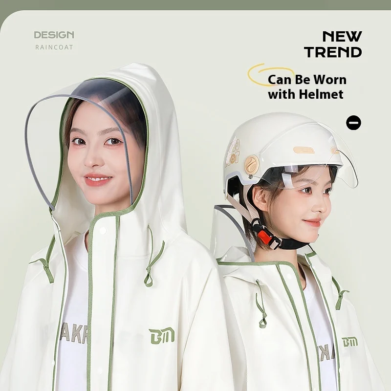 Outer Wear Long Full Body Rainproof Electric Car Human Separation Raincoat For Women — image 2
