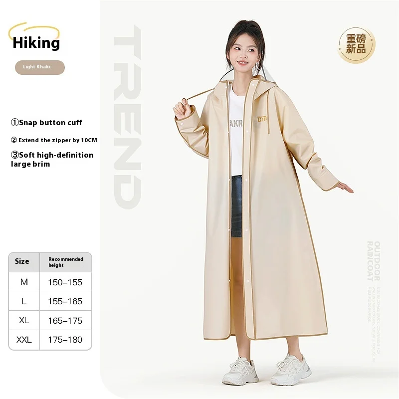 Outer Wear Long Full Body Rainproof Electric Car Human Separation Raincoat For Women — image 1
