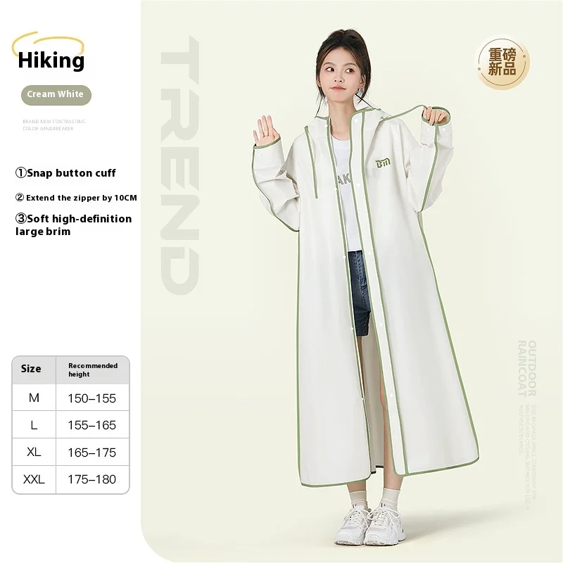 Outer Wear Long Full Body Rainproof Electric Car Human Separation Raincoat For Women — image 8
