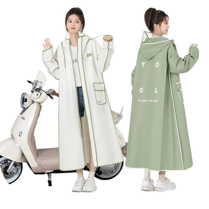 Outer Wear Long Full Body Rainproof Electric Car Human Separation Raincoat For Women — image 7