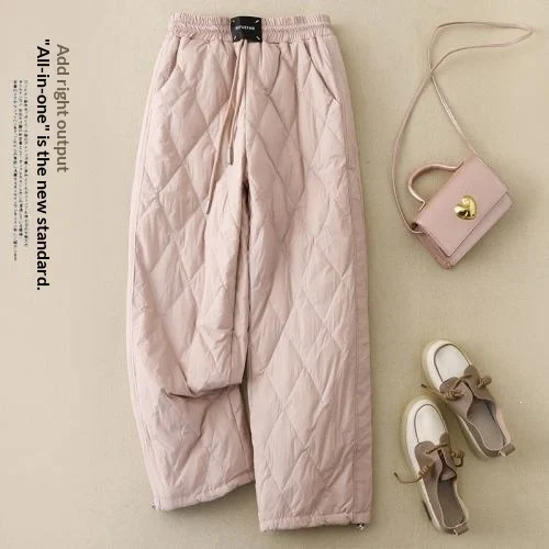 Outerwear Casual Quilted Pants With A Diamond-check Pattern Down Fill — image 8