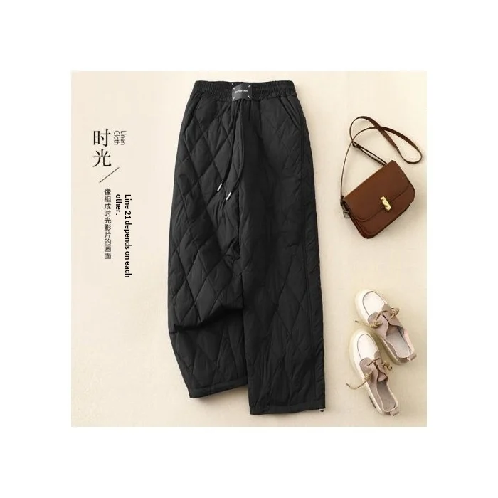 Outerwear Casual Quilted Pants With A Diamond-check Pattern Down Fill — image 6