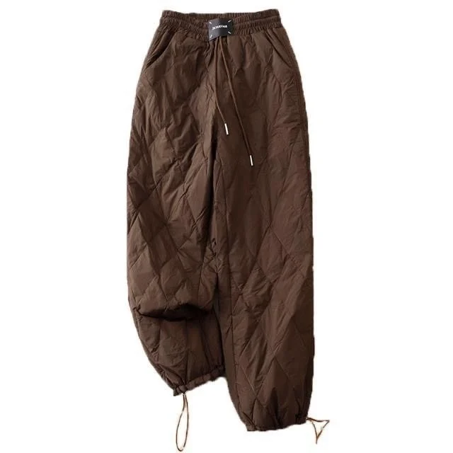 Outerwear Casual Quilted Pants With A Diamond-check Pattern Down Fill — image 2