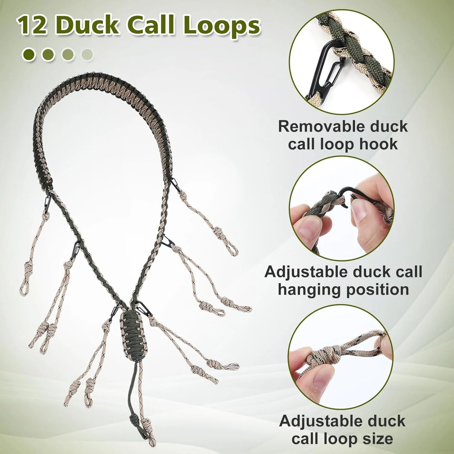 Paracord Lanyard With Detachable Hook 7-strand High-strength Nylon Braided Outdoor… — image 5