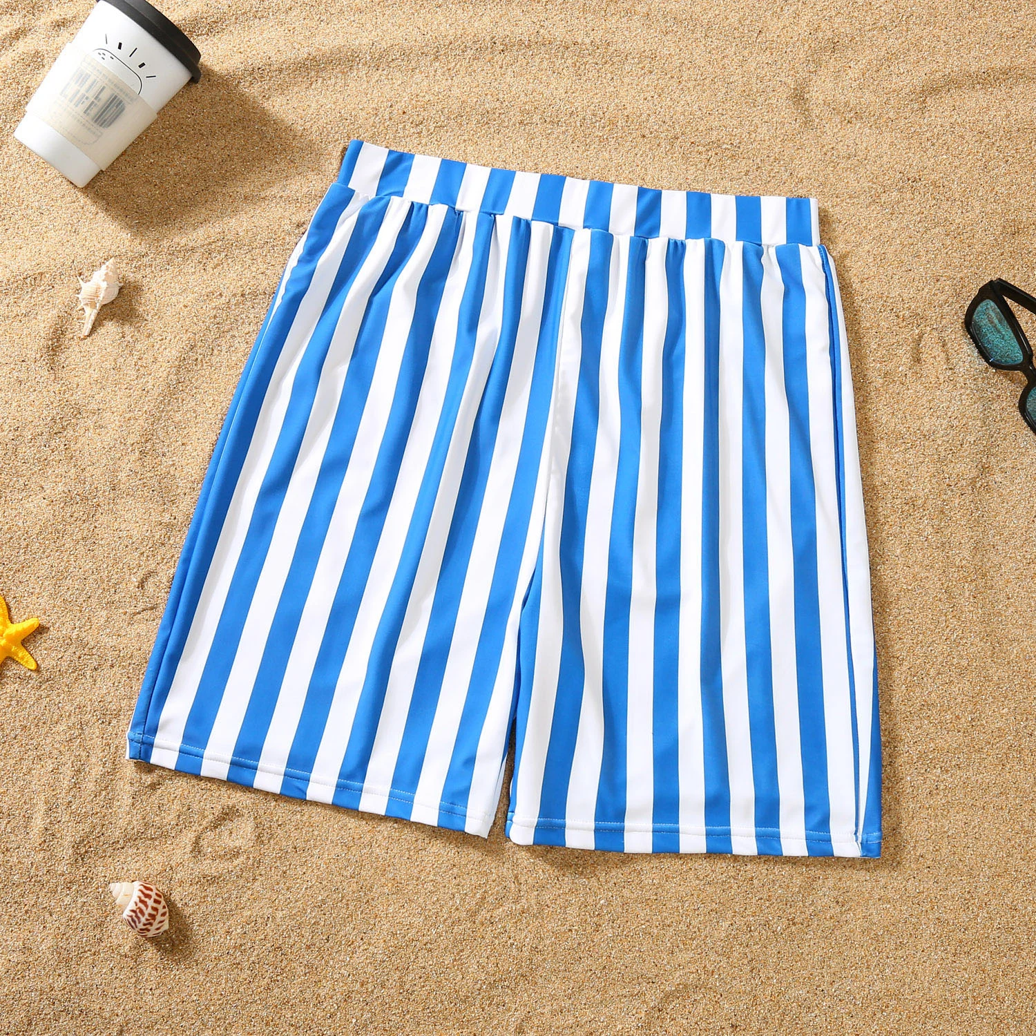 Parent-child Bikini Blue And White Stripe Swimsuit — image 1