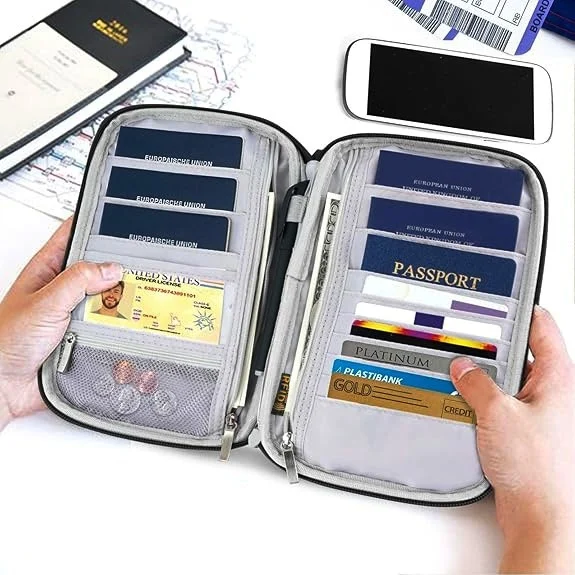 Passport Holder With Multiple Card Slots, Waterproof Travel And Document Package — image 4