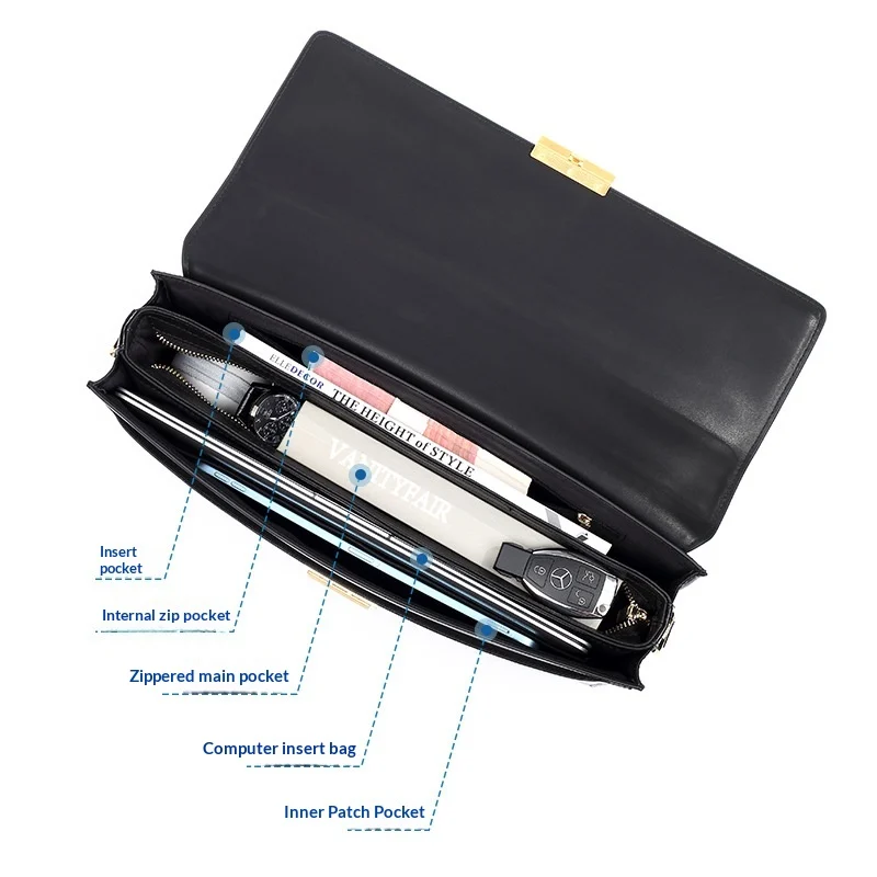 Password-locked High-capacity Portable Business Briefcase — image 5