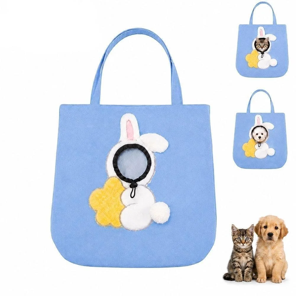 Paw Peek Bag, Breathable Pet Canvas Shoulder Carrier, Cat Dog Tote Colorful Animal… — image 7