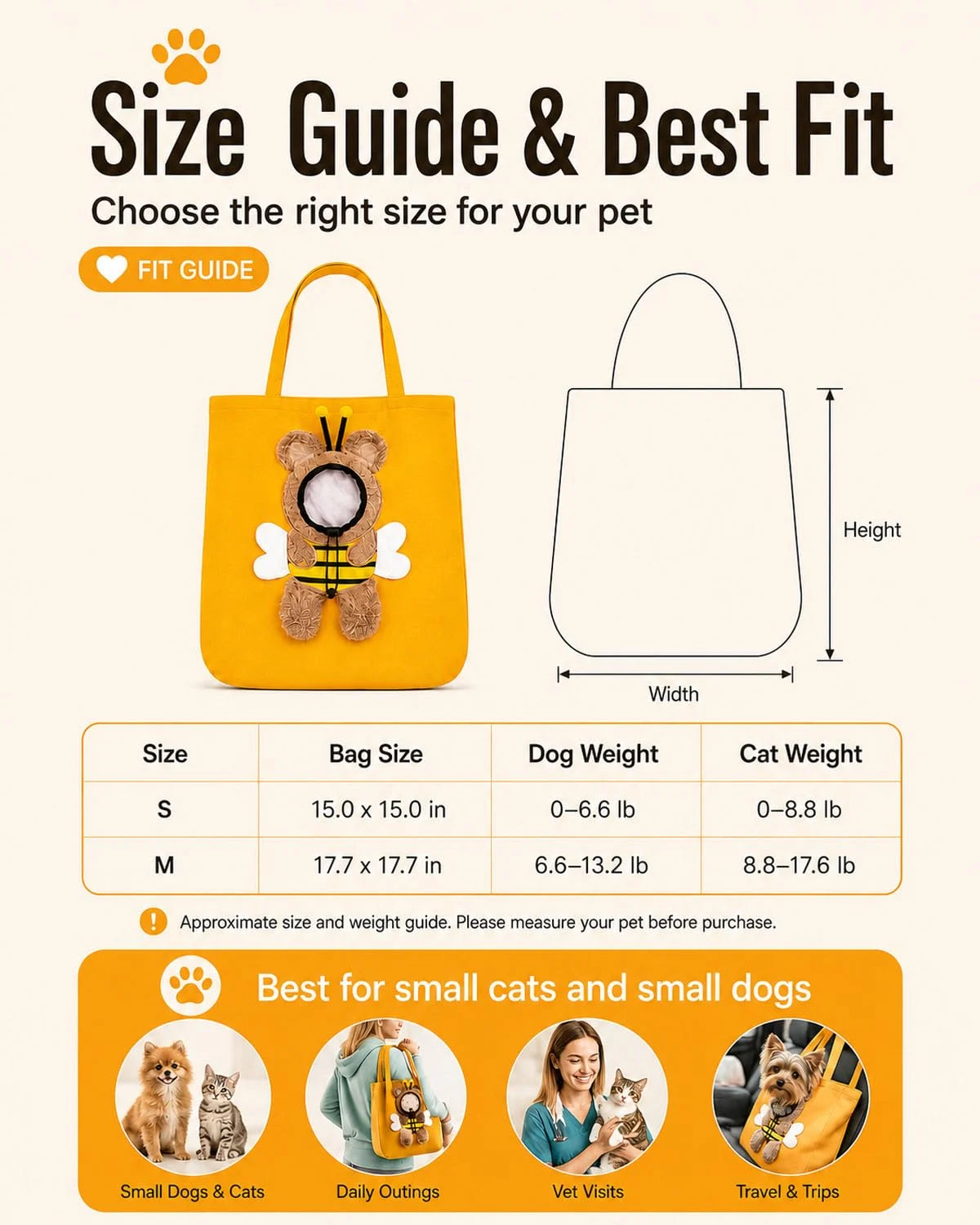 Paw Peek Bag, Breathable Pet Canvas Shoulder Carrier, Cat Dog Tote Colorful Animal… — image 4