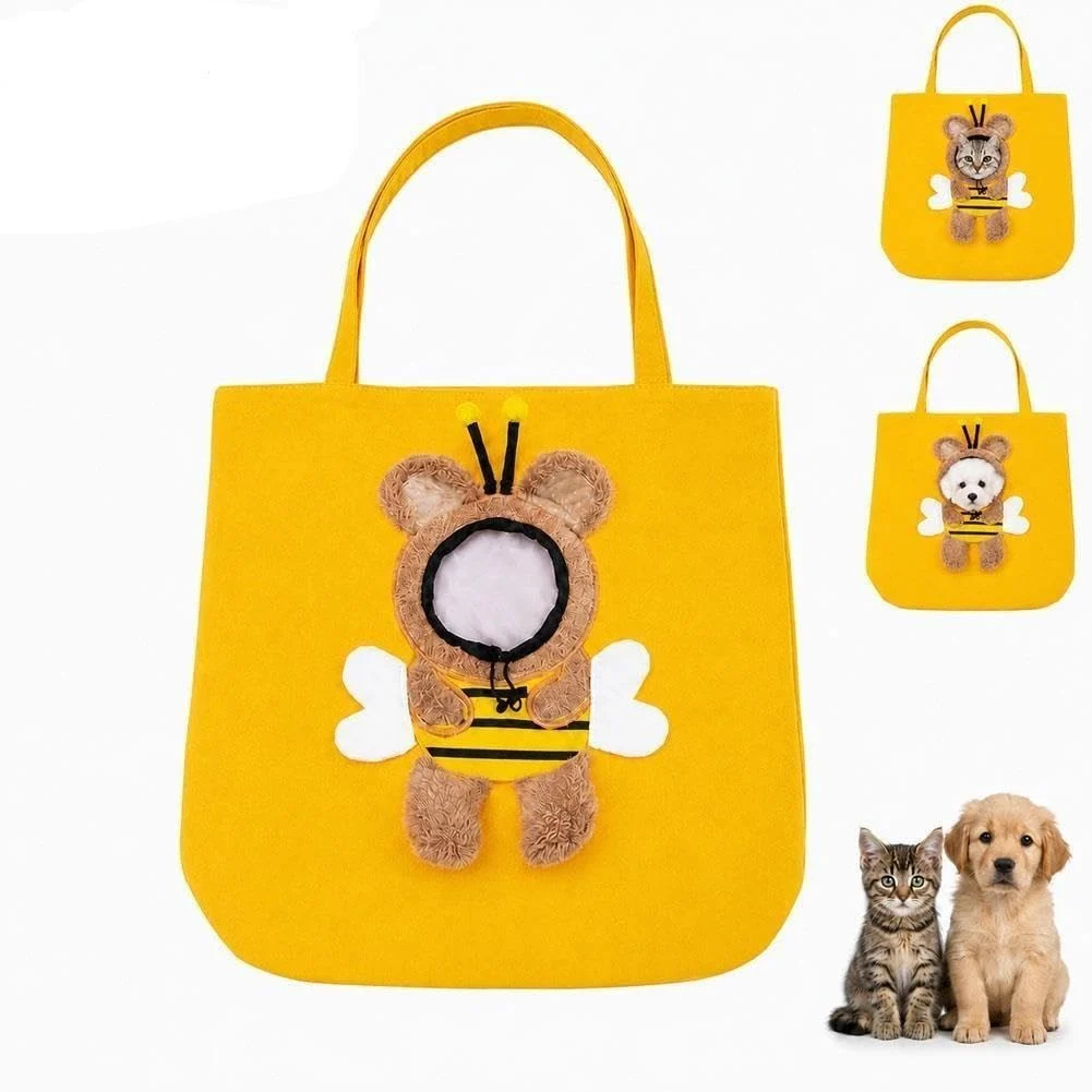 Paw Peek Bag, Breathable Pet Canvas Shoulder Carrier, Cat Dog Tote Colorful Animal… — image 5