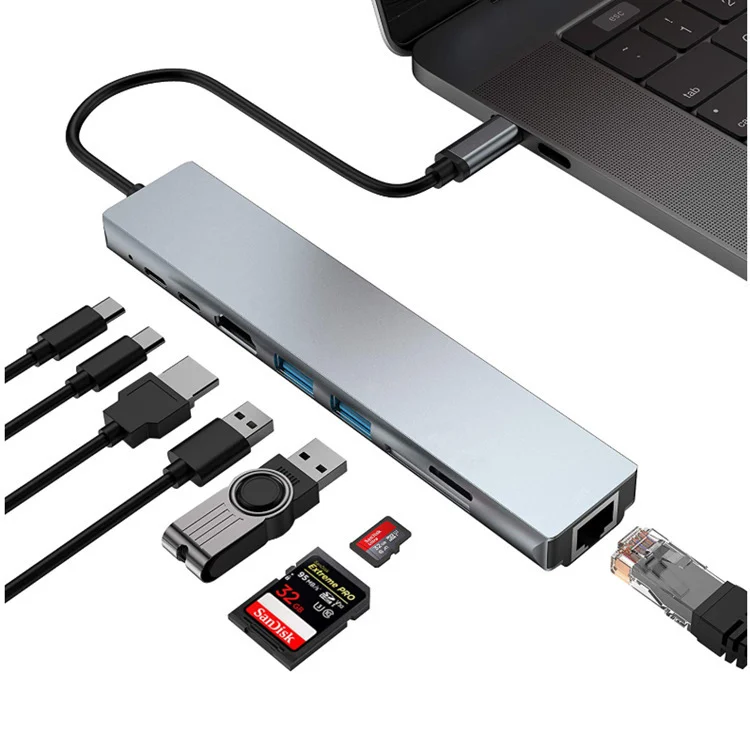 PD Eight-in-one Expansion Dock Usb Docking Station Type-c Hub Splitter — image 4