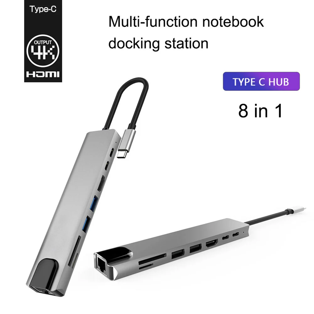 PD Eight-in-one Expansion Dock Usb Docking Station Type-c Hub Splitter — image 3