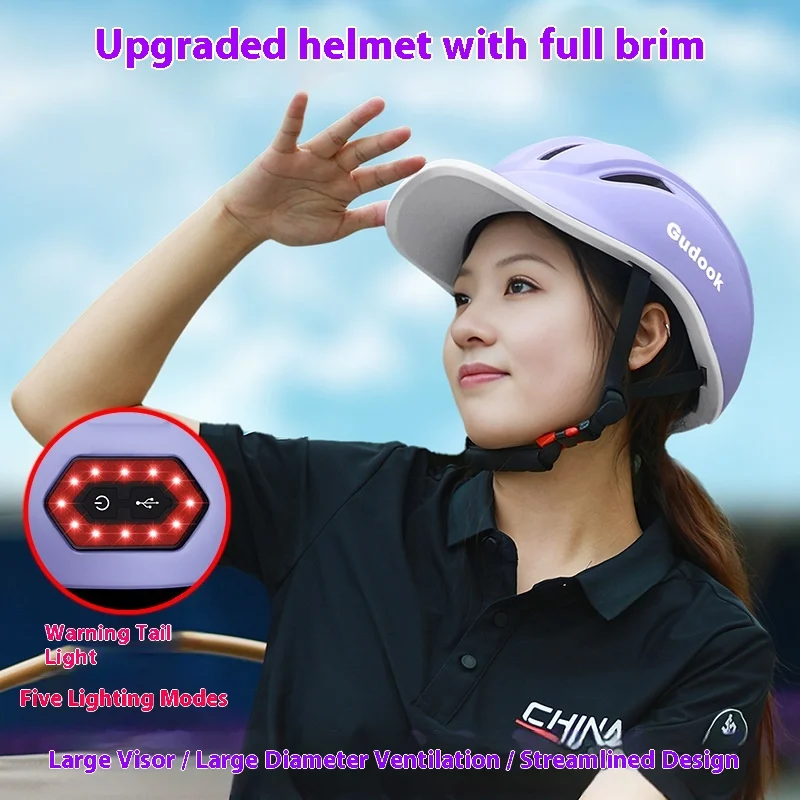 Peaked Cap Bicycle Riding Helmet — image 4
