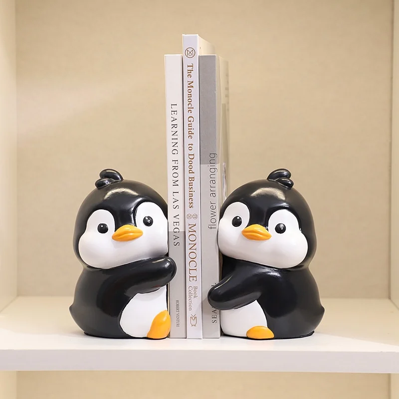 Penguin Desk Book Holder Hugging Bookend — image 4