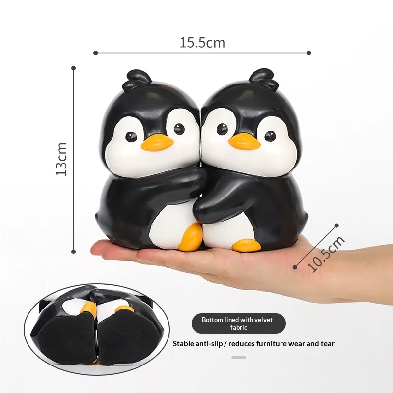 Penguin Desk Book Holder Hugging Bookend — image 2