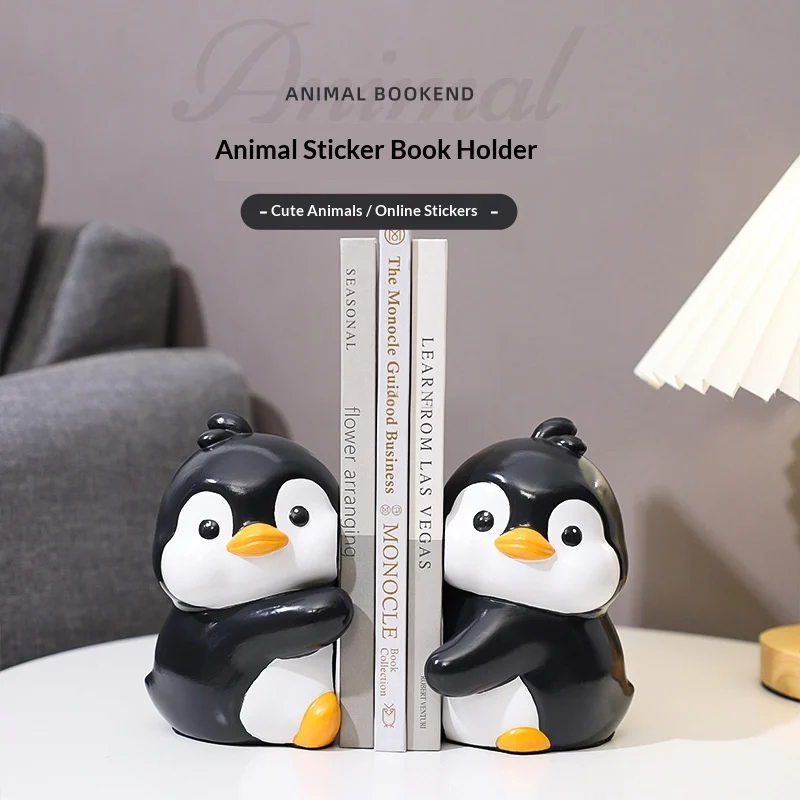 Penguin Desk Book Holder Hugging Bookend — image 3