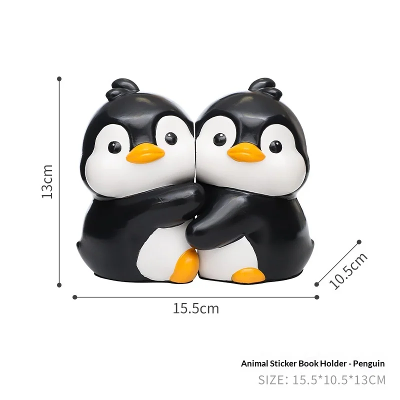 Penguin Desk Book Holder Hugging Bookend — image 6