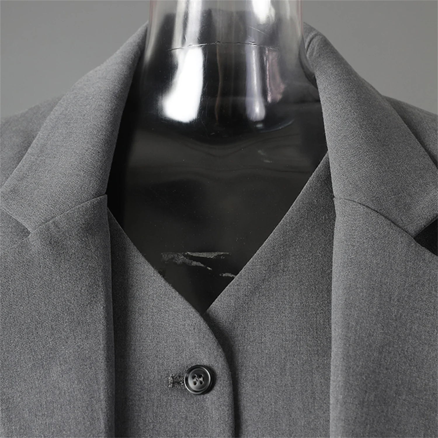 Personalized Coat With Lace-up Wide-leg Pants Suit — image 2