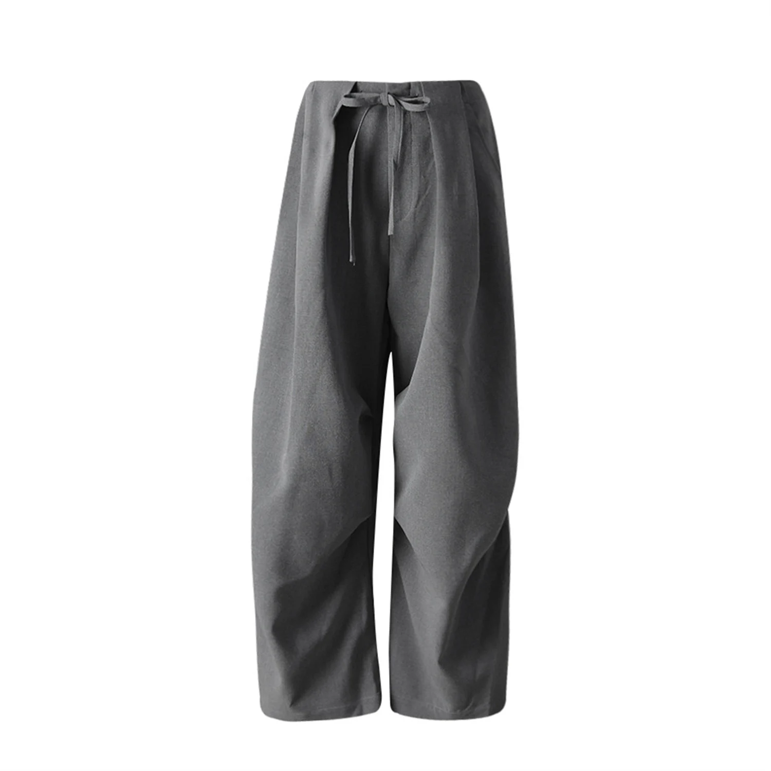 Personalized Coat With Lace-up Wide-leg Pants Suit — image 4