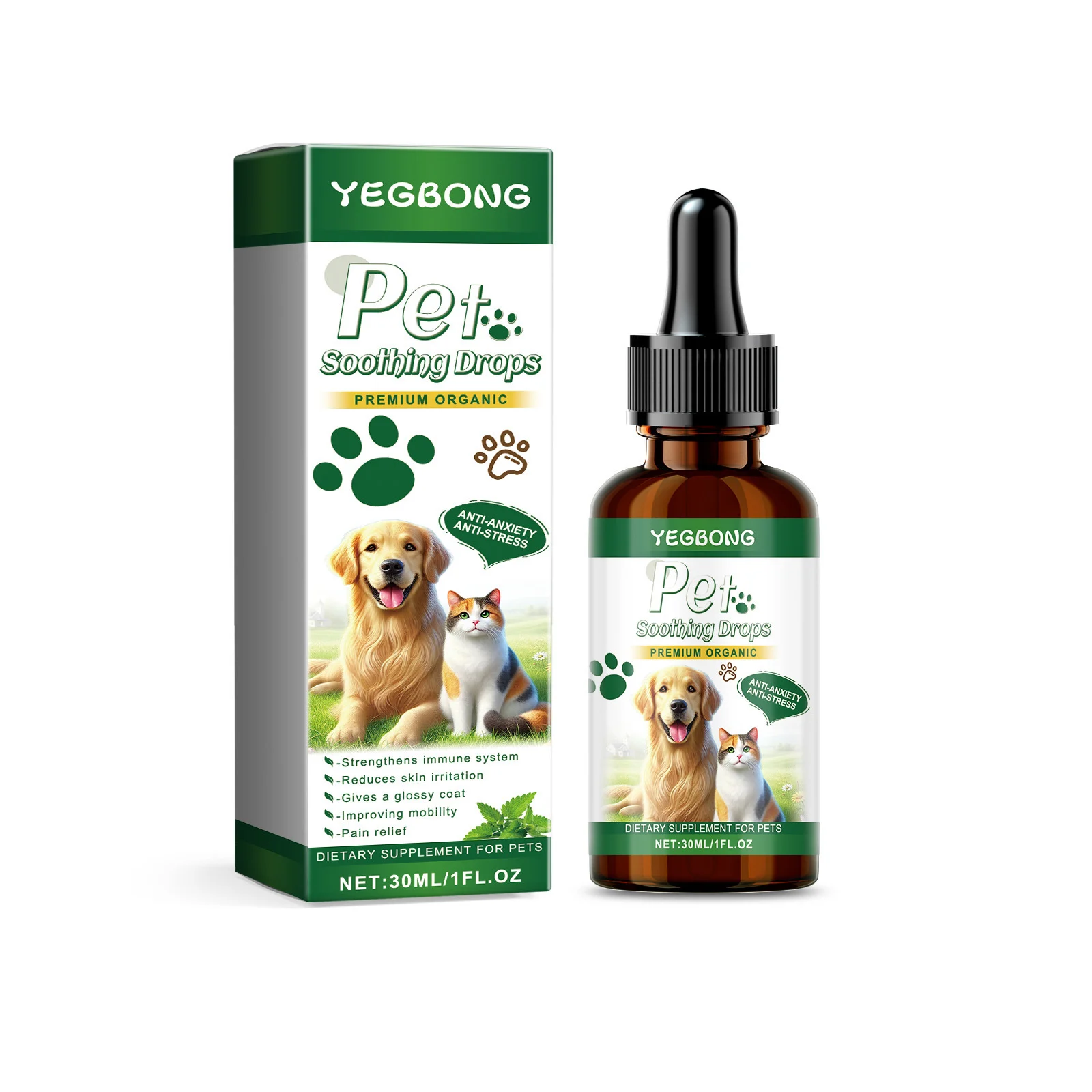 Pet Calming Drops For Dogs & Cats, Natural Soothing Anxiety Relief Supplement, Calm… — image 2