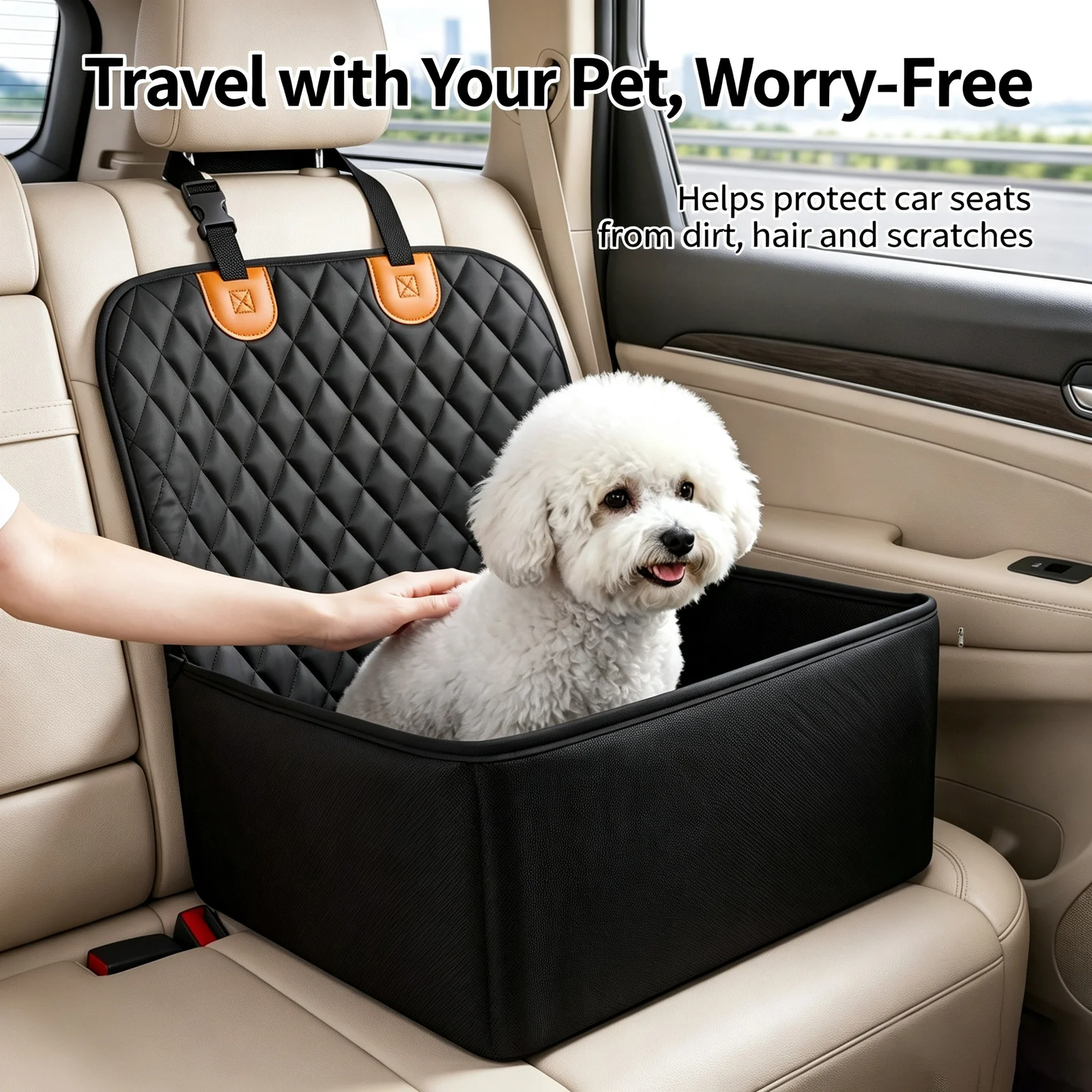 Pet Car Seat Cover Portable Fold Able Dog Cat Travel Carrier Waterproof Anti Scratch… — image 1