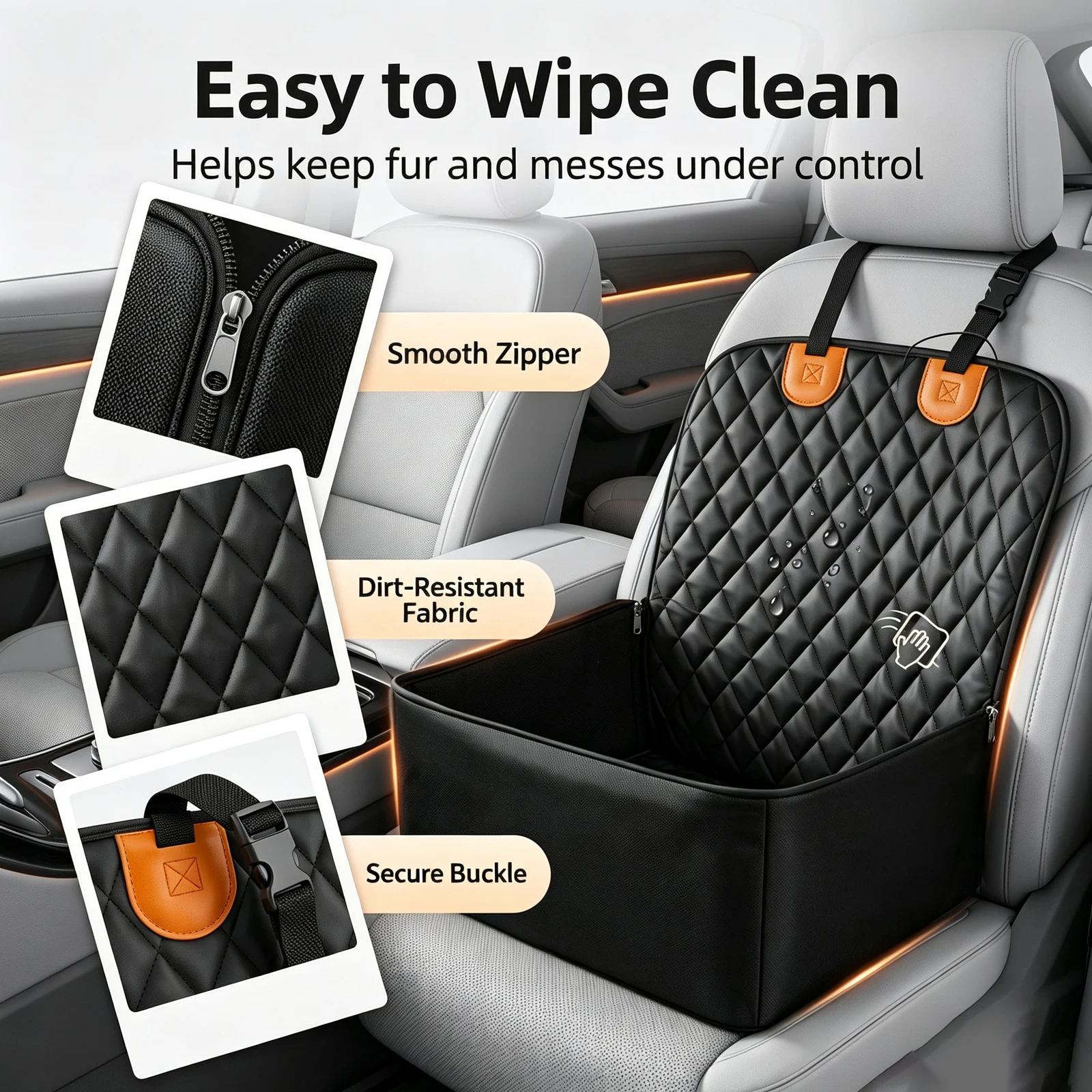 Pet Car Seat Cover Portable Fold Able Dog Cat Travel Carrier Waterproof Anti Scratch… — image 2