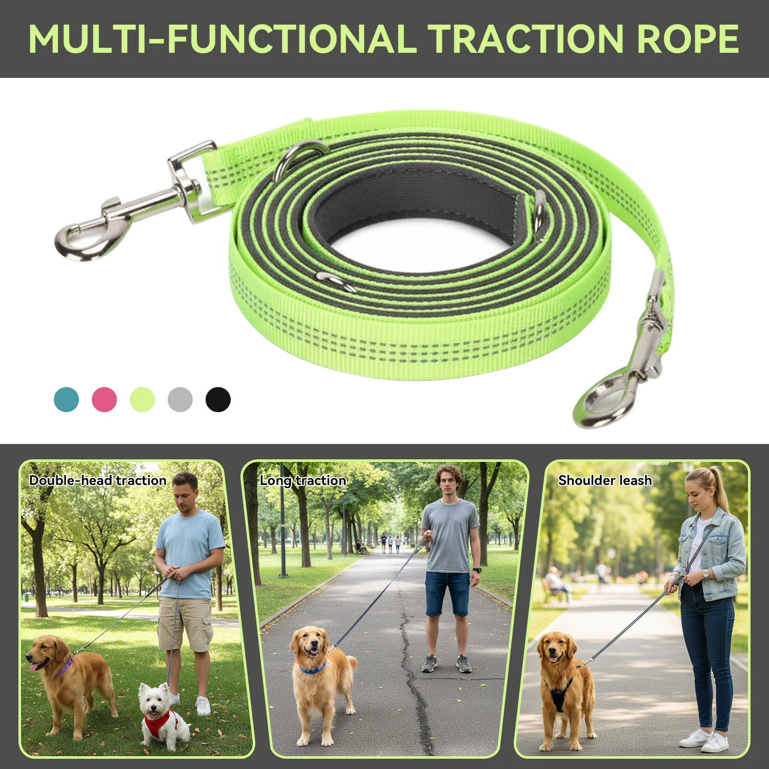 Pet Dog Leash Single Shoulder Crossbody Multi-functional — image 11
